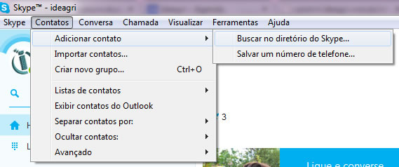 Adição de contatos Adição de contatos