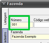 Cadastro da fazenda