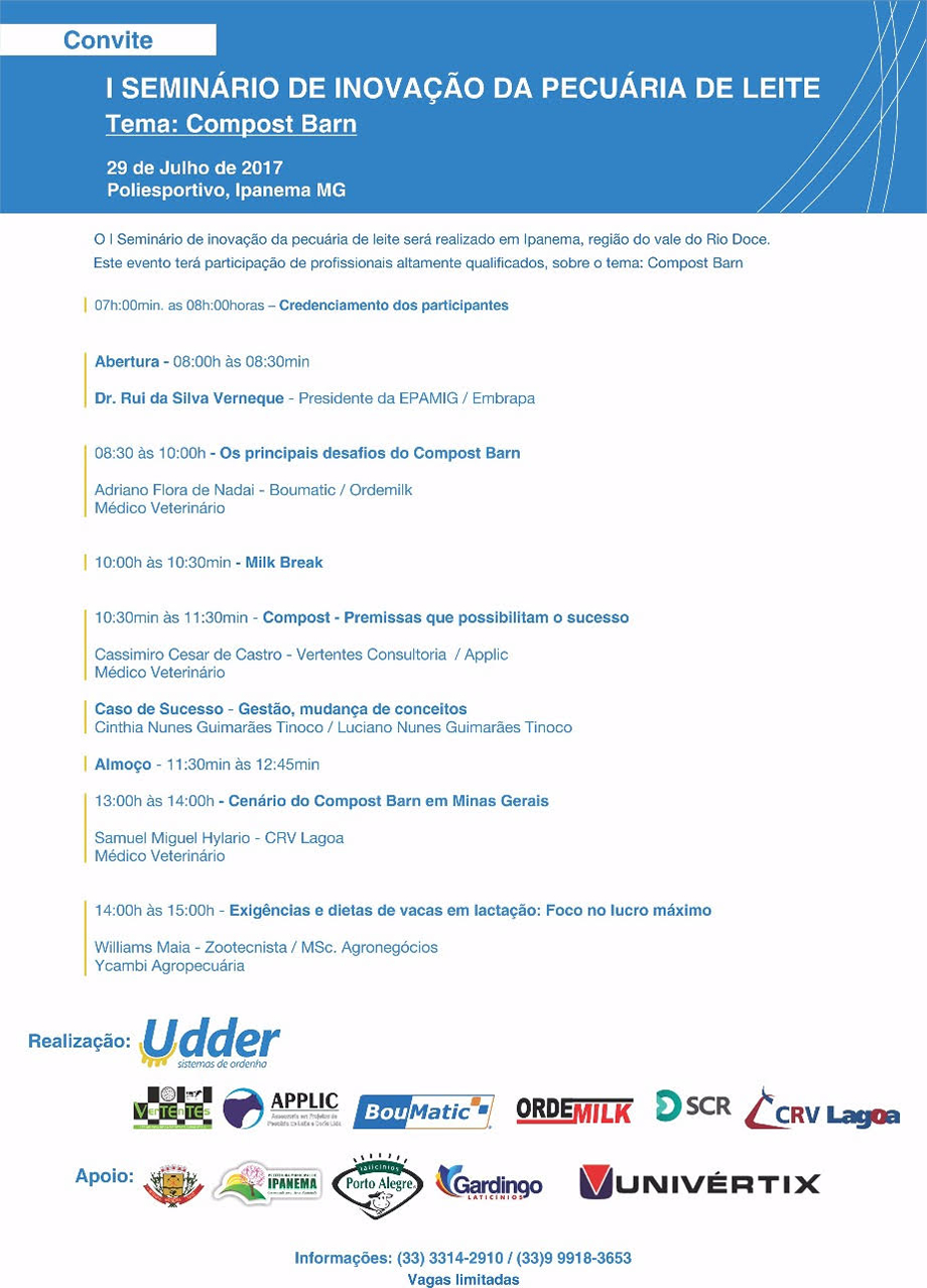 Seminário de Inovação na Pecuária Leiteira