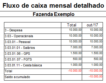 Exemplo de relatório de gestão financeira