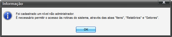 Mensagem do Sistema Mensagem do Sistema